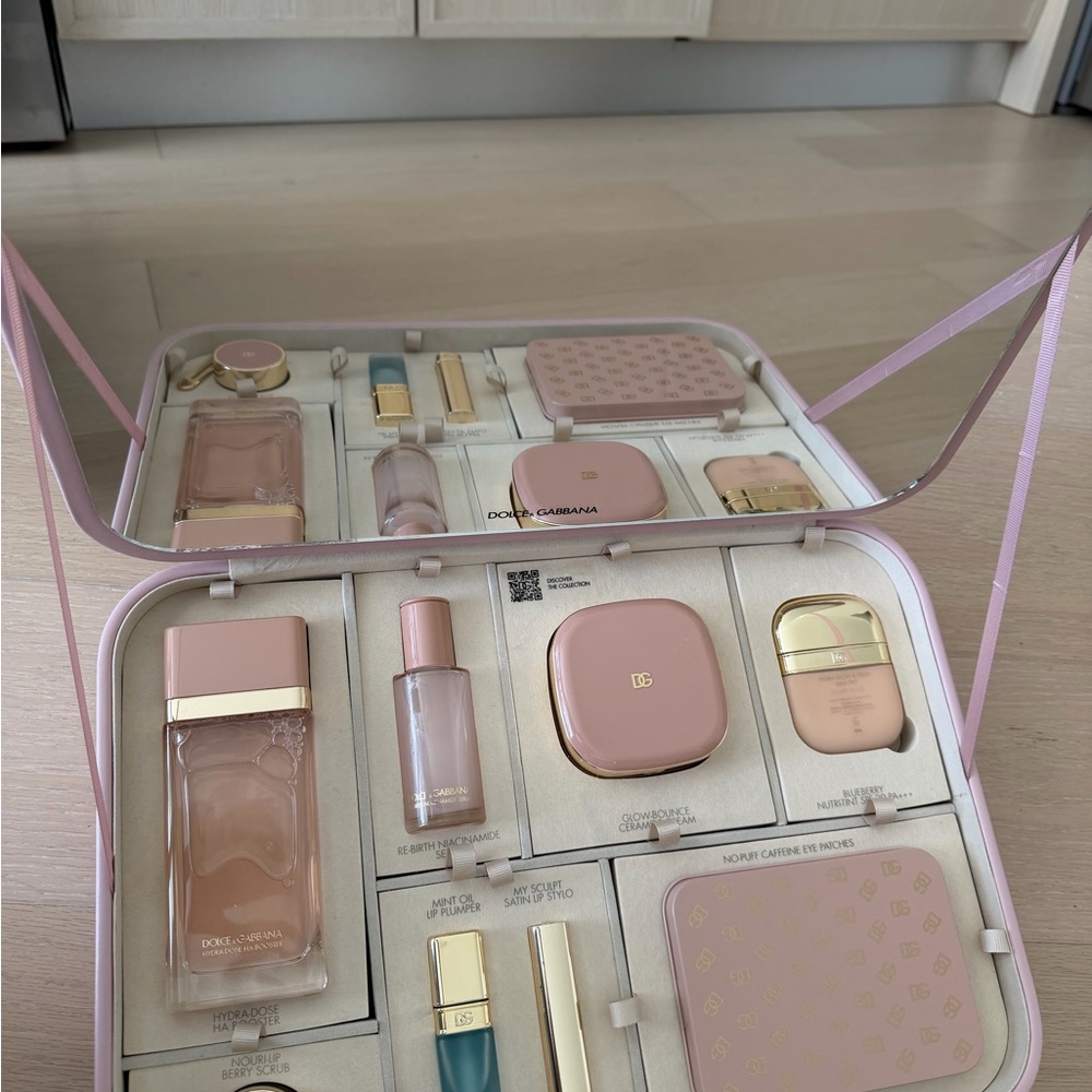 Dolce & Gabbana Pink and Gold Skincare Vanity Set
